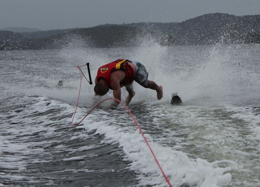 Who doesn't get a kick out of watching a waterskier bite the dust? © Mark Rothfield